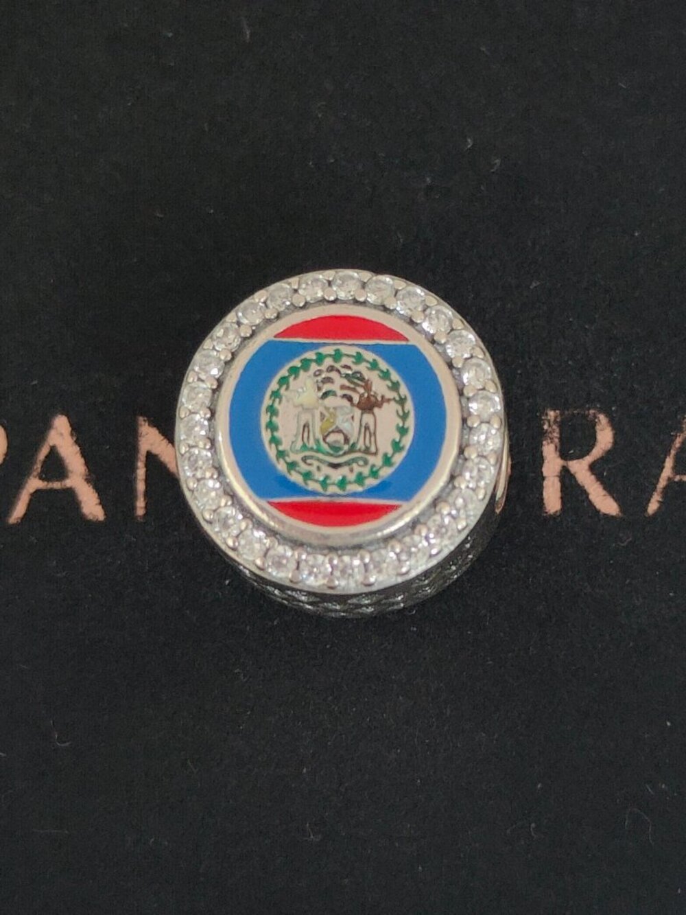 Pandora Belize Flag Travel Vacation Bead Charm S925 Silver with box
